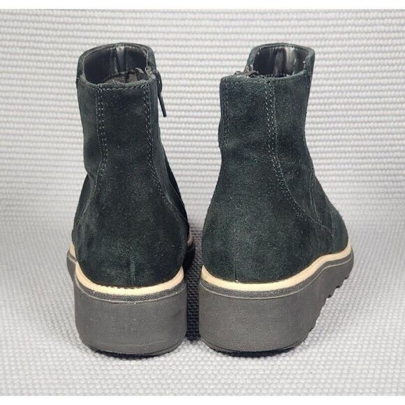 Clarks Collection Women's Size 7M Sharon Swing Wedge Black Ankle Bootie 13288 - Picture 4 of 9